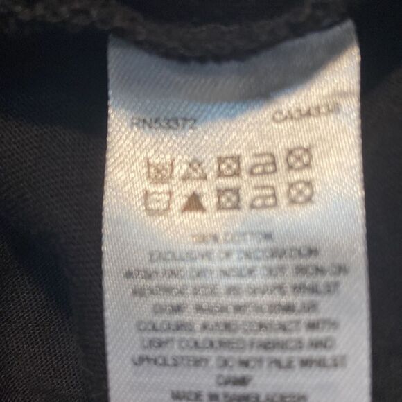 French Connection embroidered headphones black T-shirt, size large, guc - Picture 8 of 9